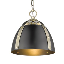 Golden Canada 6928-S AB-BLK - Golden Lighting Aldrich 1-light Pendant in Aged Brass